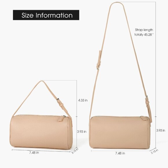 ⚡Women Pink Premium Full Grained Leather Crossbody Adjustable Strap Bag - Picture 2 of 7